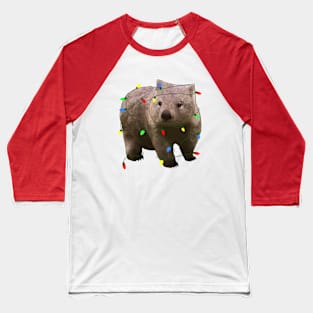 Christmas Wombat Baseball T-Shirt